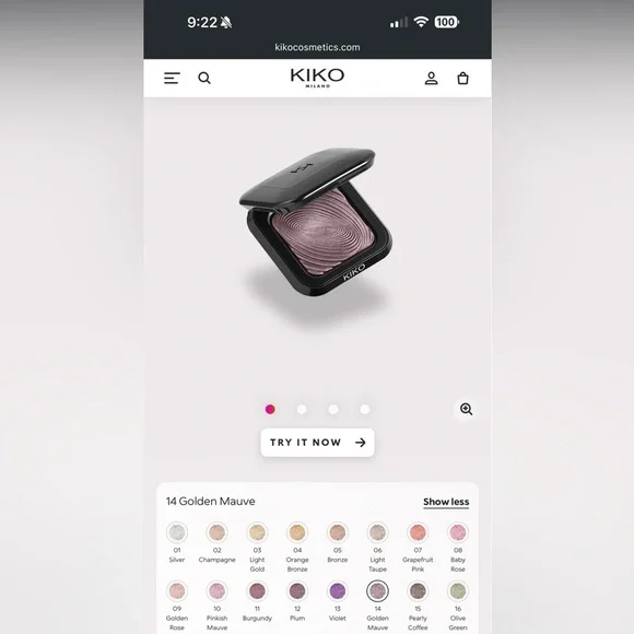 Kiko Milano Water Eye Shadow Number 14 Golden Mauve - Picture 7 of 7